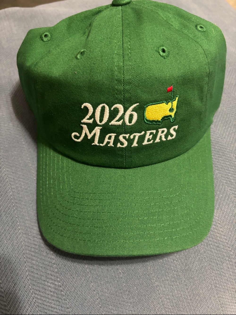 Masters Green Baseball Cap with Yellow Logo Tag